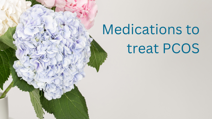 Text reads: Medications to treat PCOS